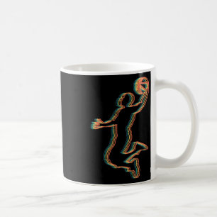 Caneca De Café Treinador de Silhueta de Jogadores de Basquete Vin
