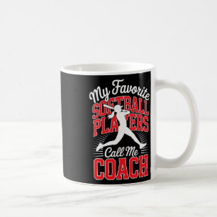 Caneca De Café Treinador de Softbol Feminino Meus Jogadores de So