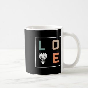 Caneca De Café Treinador do jogador de amor de Badminton