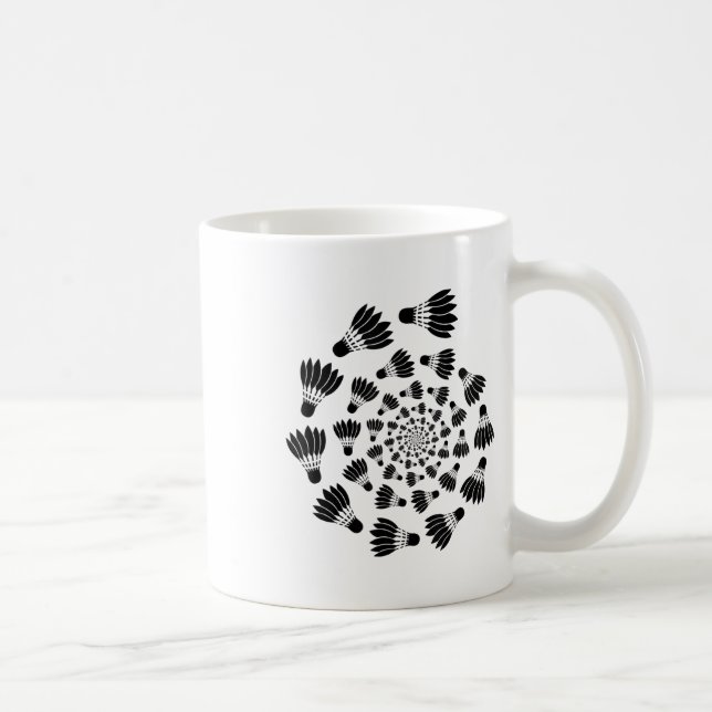 Caneca De Café Treinador do Time de Amor de Badminton Shuttle (Direita)