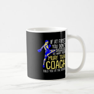 Caneca De Café Treinador engraçado de Muay Thai Design de boxe