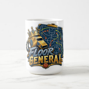 Caneca De Café Treinador Geral de Basquete da Quadra