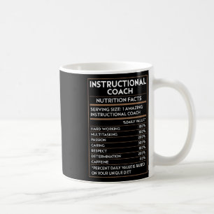 Caneca De Café Treinador Instrucional de Professor Fatos Nutricio