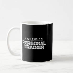 Caneca De Café Treinador Pessoal Certificado Design de Fitness