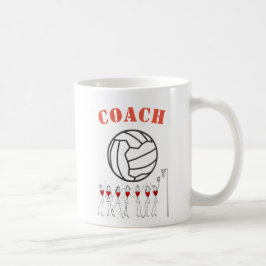 Caneca De Café Treinador temático da equipe da bola do Netball