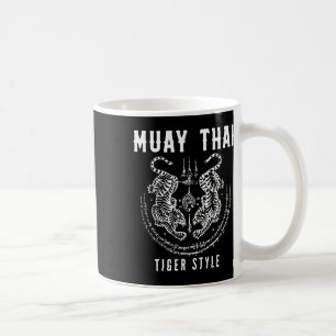 Caneca De Café Treinamento de Kickboxing Vintage Muay Thai Tigar