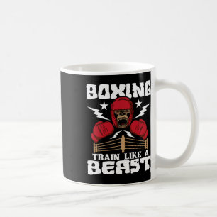 Caneca De Café Treine Boxe Como Uma Fera - Kickboxing Kickboxer G