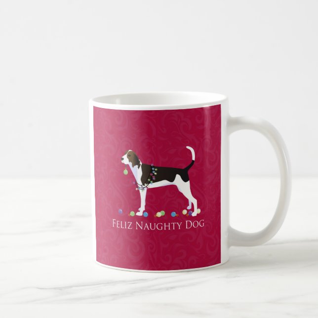 Caneca De Café Treing Walker Coonhound Christmas (Direita)