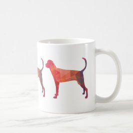 Caneca De Café Treing Walker Coonhound Geométrico Silhouette