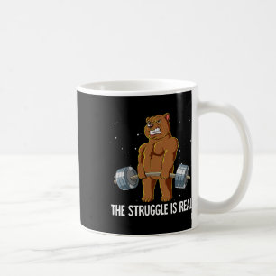 Caneca De Café Treino com Peso no Bear Gym A Luta é Real
