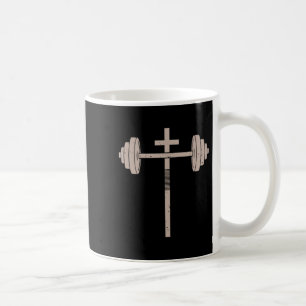 Caneca De Café Treino Cristão Haltere Cruz Barra Supino Jesus