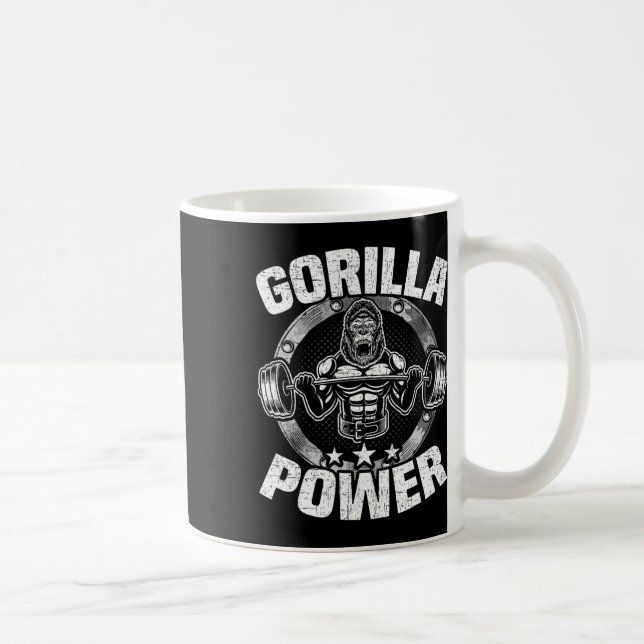 Caneca De Café Treino de musculação com força de gorila  (Direita)
