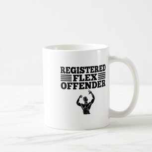 Caneca De Café Treino de musculação engraçado registrado flex ofe