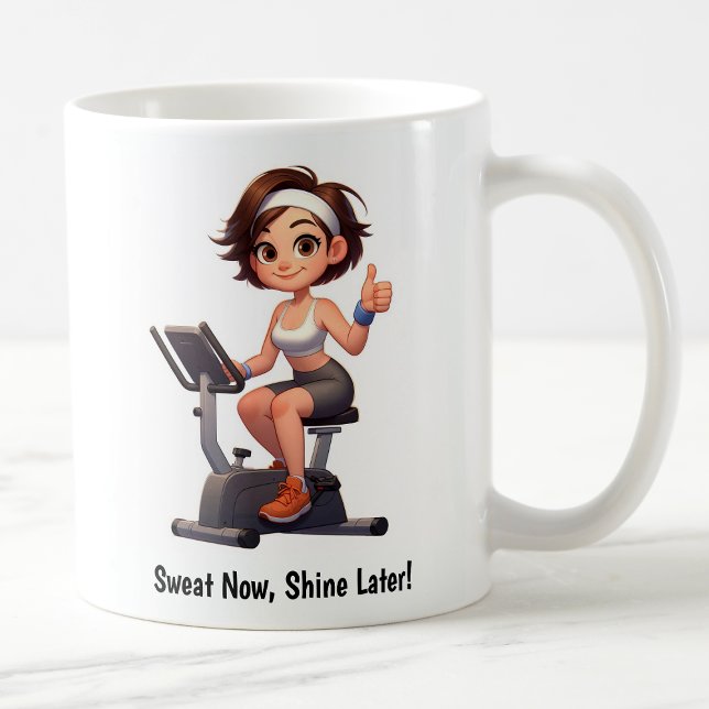 Caneca De Café Treino Personalizável de Bicicleta de Exercícios (Criador carregado)