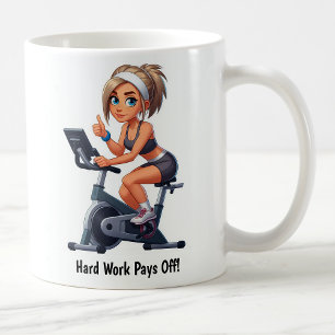 Caneca De Café Treino Personalizável de Bicicleta de Exercícios