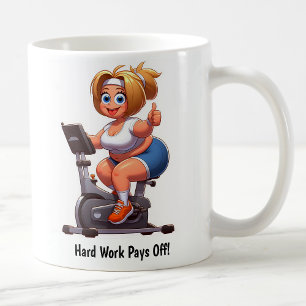 Caneca De Café Treino Personalizável de Bicicleta de Exercícios