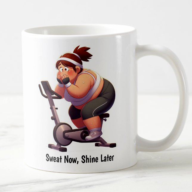 Caneca De Café Treino Personalizável de Bicicleta de Exercícios (Criador carregado)