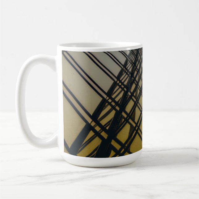 Caneca De Café Treliça Urbana Dourada (Esquerda)