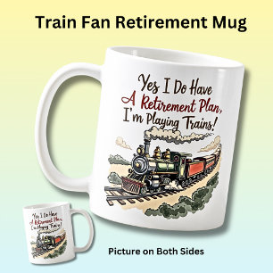 Caneca De Café Trem a Vapor Antigo Sim Plano de Aposentadoria