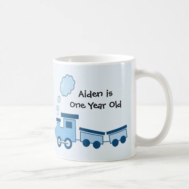 Caneca De Café Trem Azul Choo Choo (Direita)