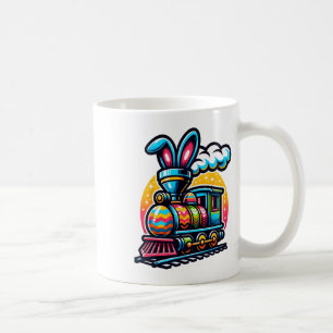Caneca De Café Trem de Coelho Ferrovia Ovo de Páscoa Crianças Men