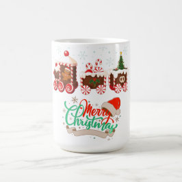 Caneca De Café Trem de Natal Doce Feliz