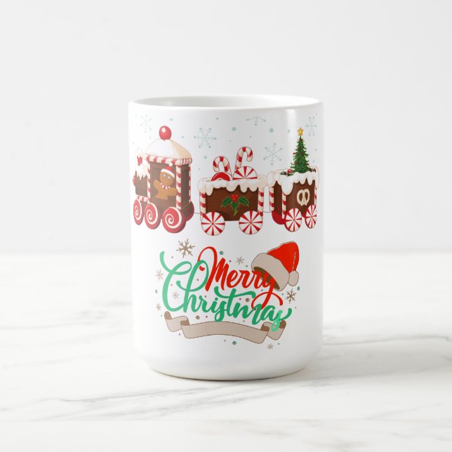 Caneca De Café Trem de Natal Doce Feliz (Centro)