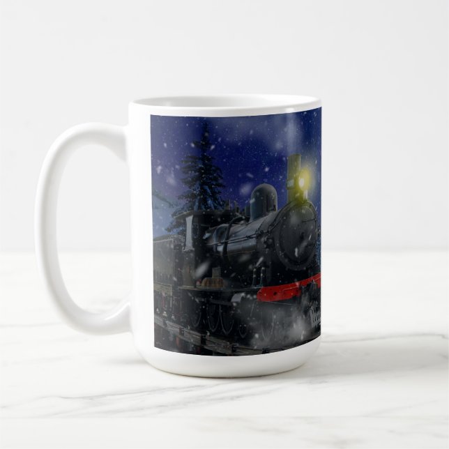 Caneca De Café Trem de Natal na neve             (Esquerda)