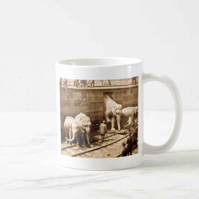 Caneca De Café Trem do elefante de Ringling Bros da corrediça de (Direita)