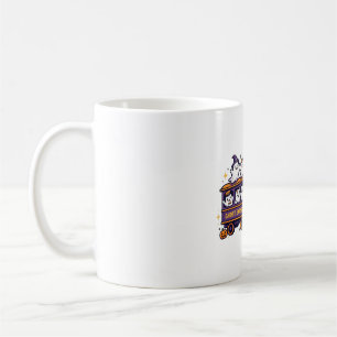 Caneca De Café Trem Expresso Fantasma Assombrado Arte Noturna