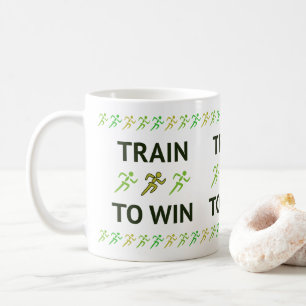 Caneca De Café Trem para ganhar esportes running do divertimento