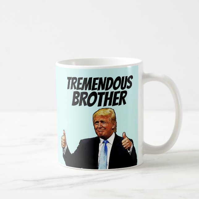CANECA DE CAFÉ TREMENDO IRMÃO CAFÉ MUG, DONALD TRUMP (Direita)