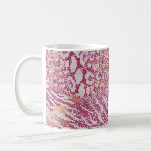 Caneca De Café Trendência de pele de tigre-leopardo (Esquerda)