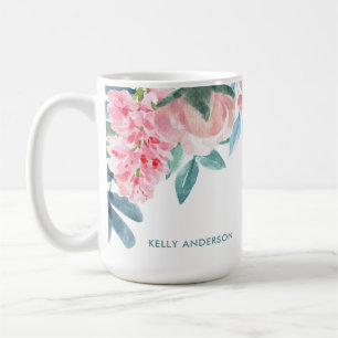 Caneca De Café Trendy Foliage Botanical Floral Patterno Decal