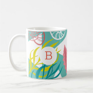 Caneca De Café Trendy Geo - Algas Marinhas   Monograma