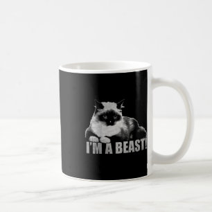 Caneca De Café Trendy Graphic Cat Stamp Sou um Beast