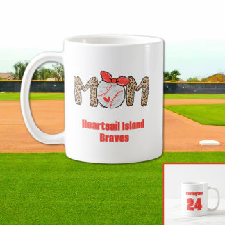 Caneca De Café Trendy Hand desenhou Baseball Mãe Personalizada