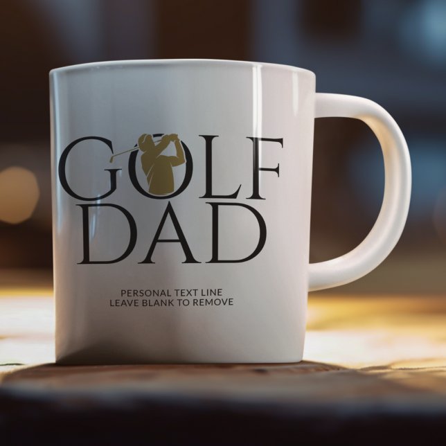 Caneca De Café Trendy Legal "PAI GOLF" Dourado (Criador carregado)