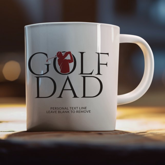 Caneca De Café Trendy Legal "PAI GOLF" Vermelho (Criador carregado)