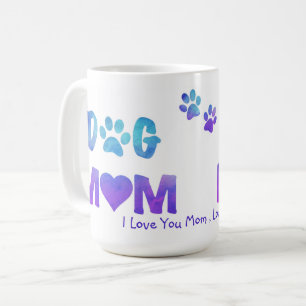 Caneca De Café Trendy Legal Paw Print Heart Dog Mãe