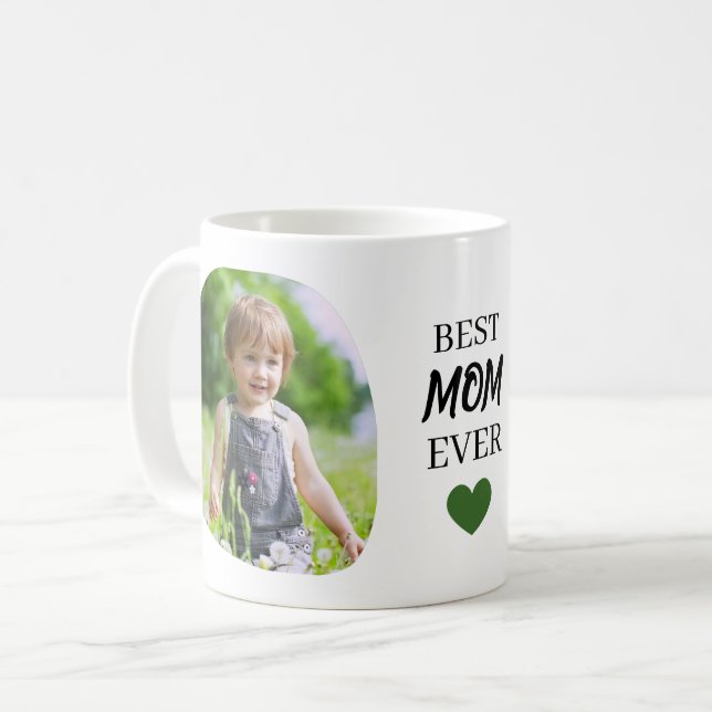 Caneca De Café Trendy Modern Mother Best Mom Ever Keepsake  (Frente Esquerda)
