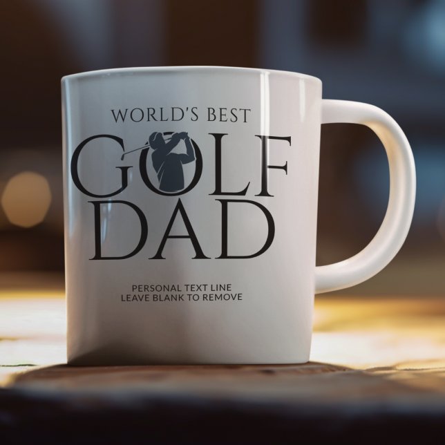 Caneca De Café Trendy "O MELHOR PAI DE GOLFE DO MUNDO" Marinho Az (Criador carregado)