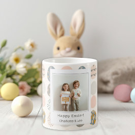 Caneca De Café Trendy Pastel Easter Photo Mug | Personalized