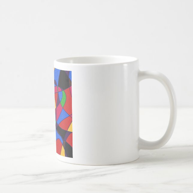 Caneca De Café Trendy Rainbow Abstrato Art acessórios de presente (Direita)