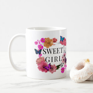 Caneca De Café Trendy Sweet Girl
