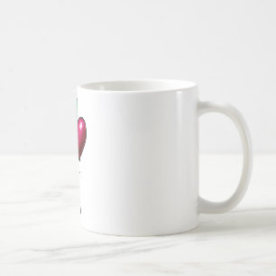 Caneca De Café Três Balões Vermelho Amarelo Verde Coração