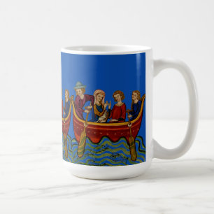 Caneca De Café Três barcos no azul do rio