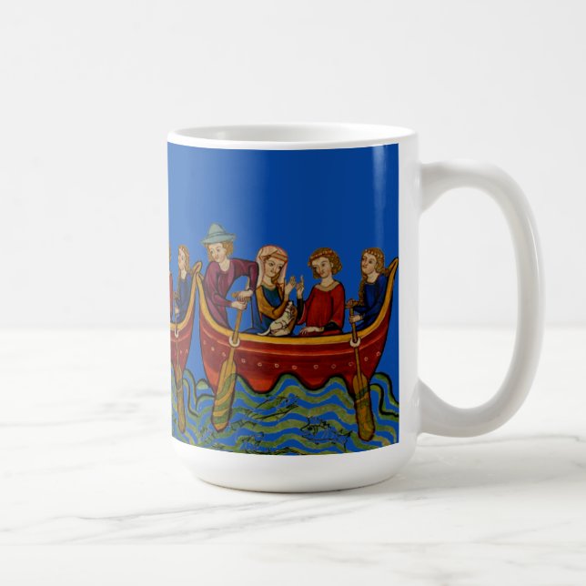 Caneca De Café Três barcos no azul do rio (Direita)