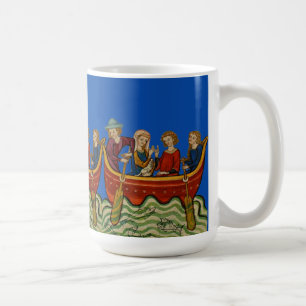 Caneca De Café Três barcos no azul do rio
