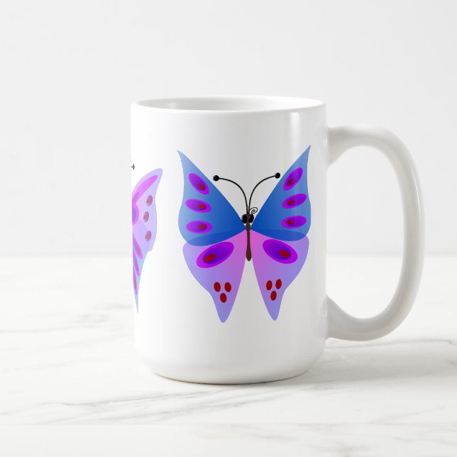 Caneca De Café Três borboletas (Direita)